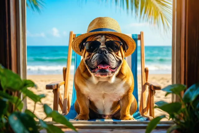 Bulldog op tropisch verlof