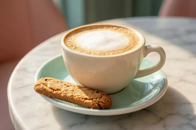 Koffie met een kleine groet