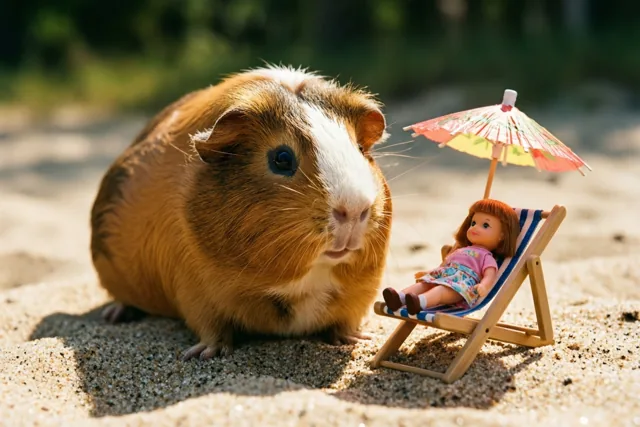 Cavia geniet mee van de zomer