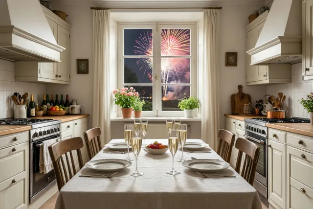 Nieuwjaar aan de keukentafel