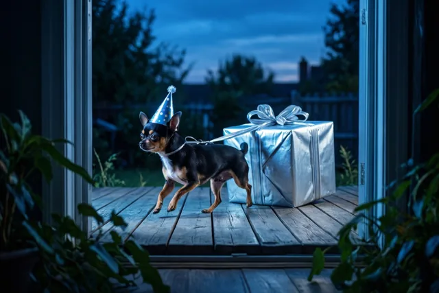 Speciale verjaardagslevering per chihuahua