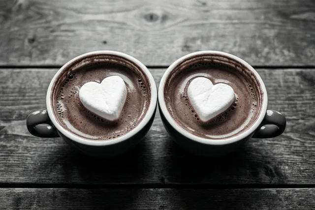 Een warme chocoladeknuffel