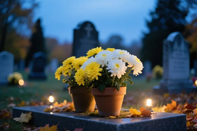 Bloemen in het avondlicht