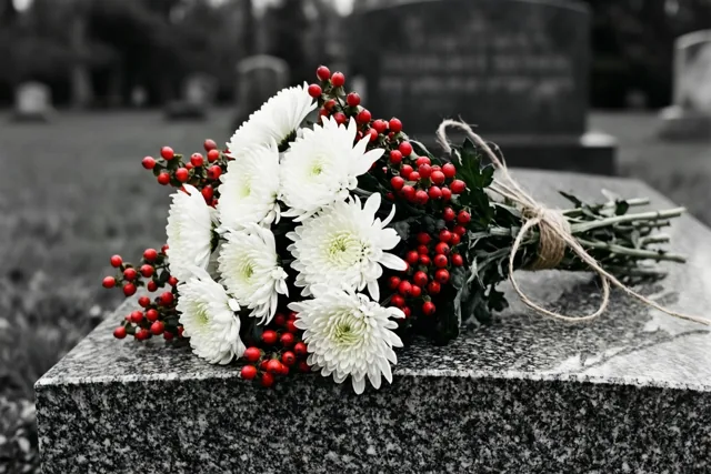 Witte bloemen voor blijvend gemis