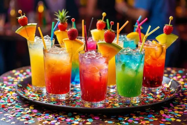 Kleurrijke cocktails op jouw geluk