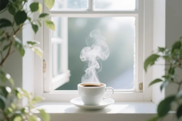 Koffie tussen het groen