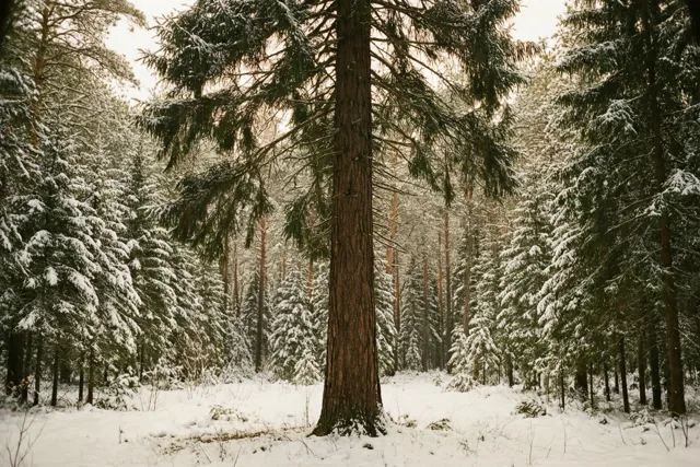 Rust tussen de bomen