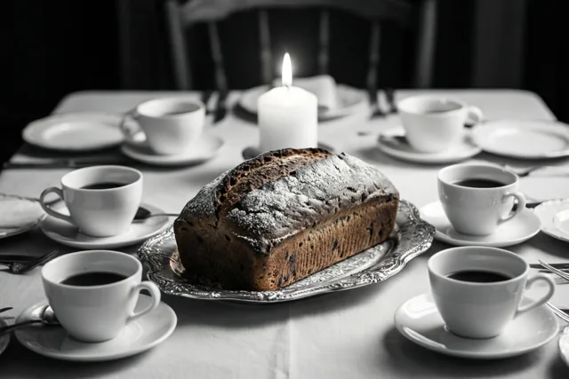 Doopbrunch bij een witte kaars