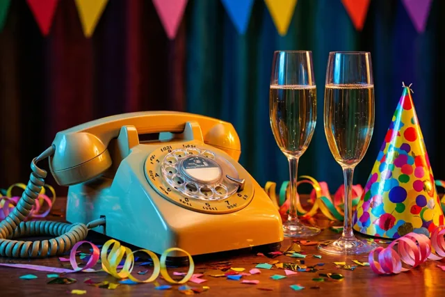 De beste wensen bellen aan