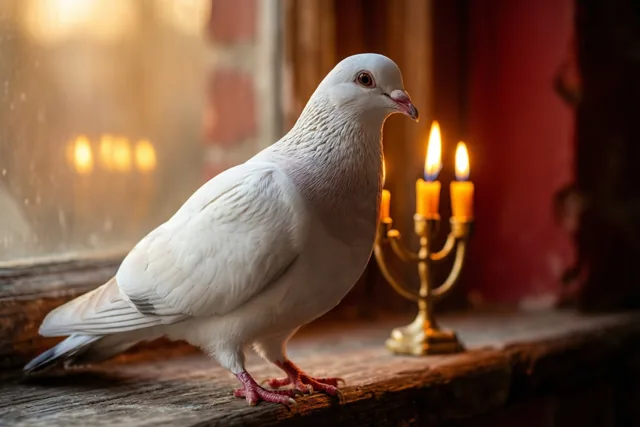 Een duif vol zachte wensen