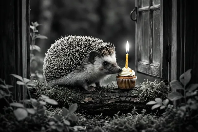 Een kaarsje voor de egel