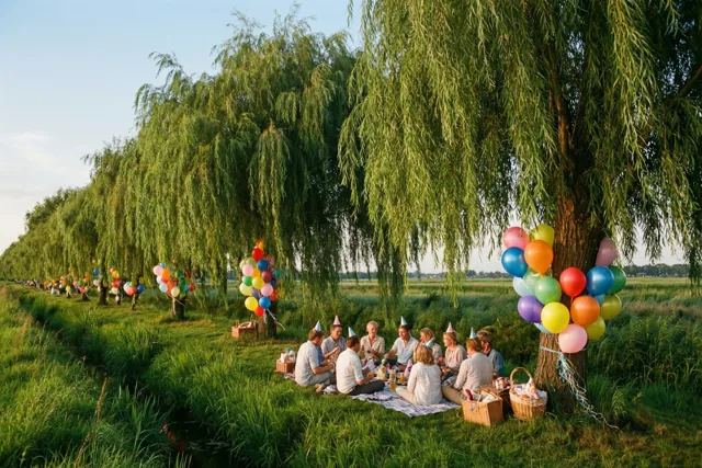 Feesthoedjes in de polder
