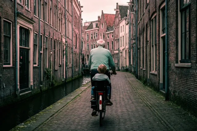 Samen fietsen met opa