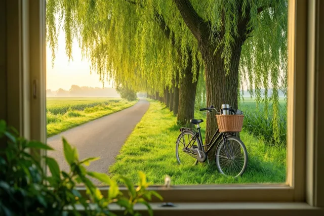 Een polderochtend op de fiets