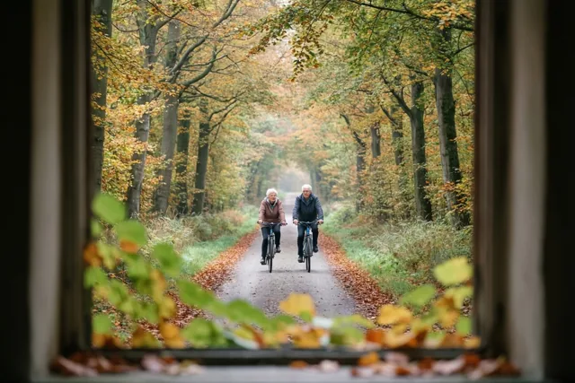 Het pensioen tegemoet fietsen