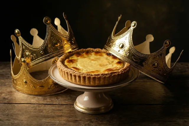 Koninklijke frangipane in gouden licht