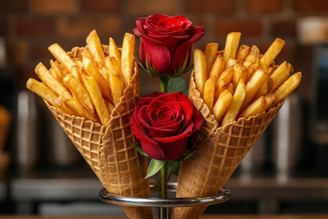 Frietjes delen, liefde delen