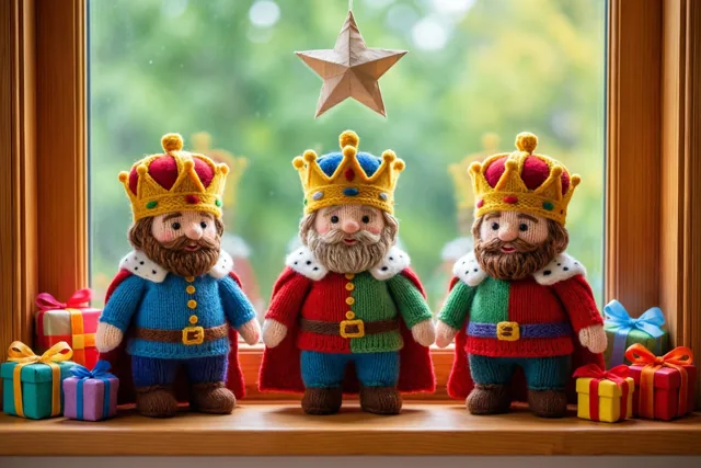 Drie zachte koningen met pakjes