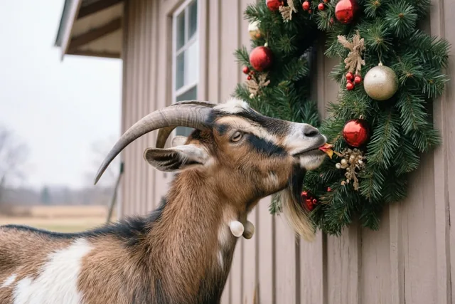 De geit proeft al kerst