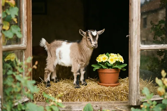 Een geitje brengt de lente