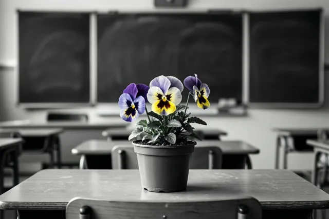 Viooltjes voor kleur in de klas