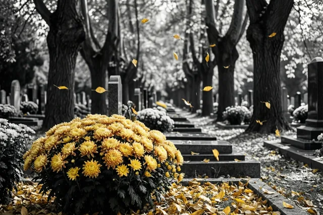 Gele bloemen voor wie ontbreekt