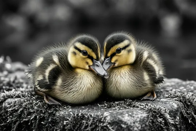 Twee eendjes kleuren onze vriendschap