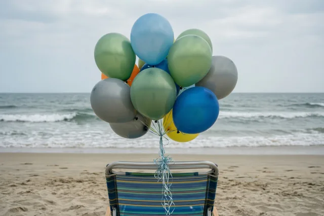 Een strandstoel voor de jarige
