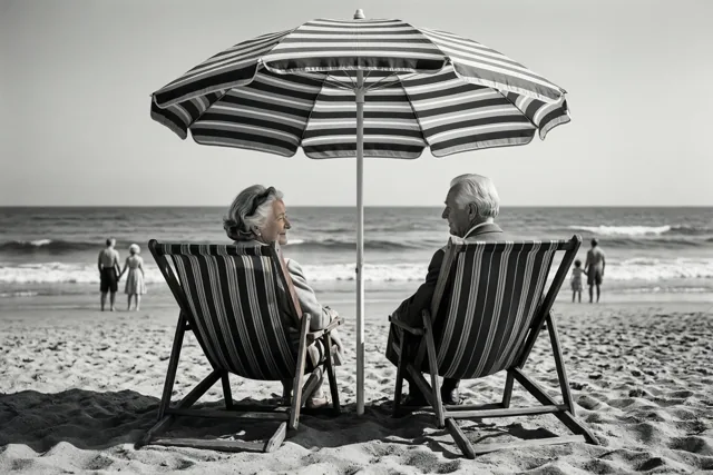 Samen op pensioen in strandstijl