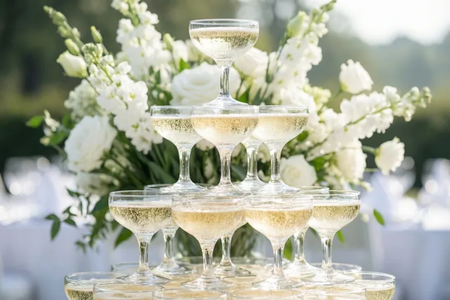 Bubbels voor het bruidspaar