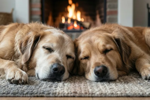 Twee honden, samen thuis