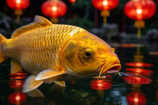 Gouden geluk in het water