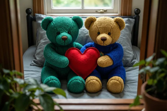 Twee beertjes delen mijn liefde