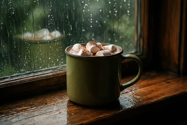Chocolademelk voor een regendag