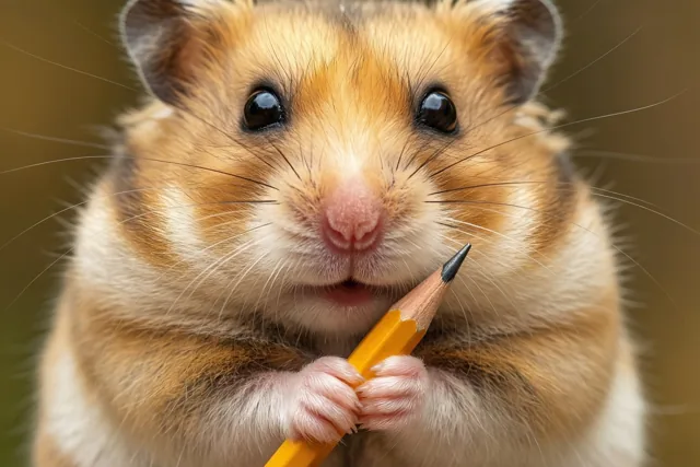 Blokmoed van een hamstertje