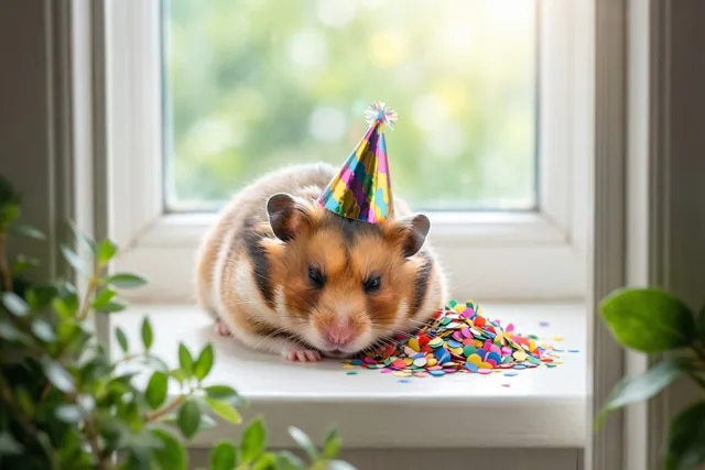 Nieuwjaar op kleine hamsterpootjes