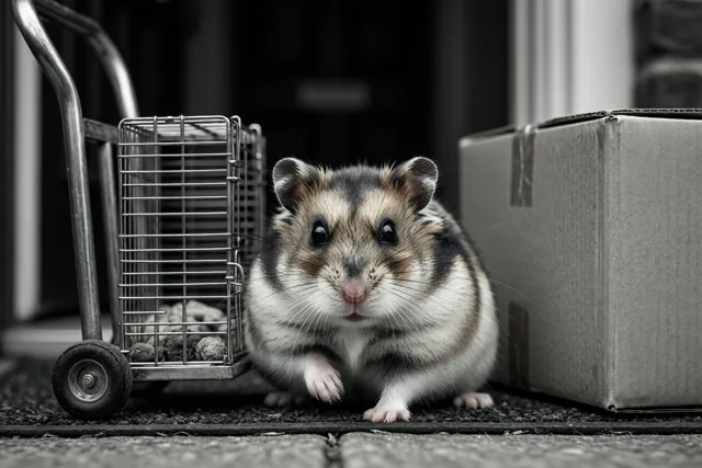 Hamster met verhuisplannen