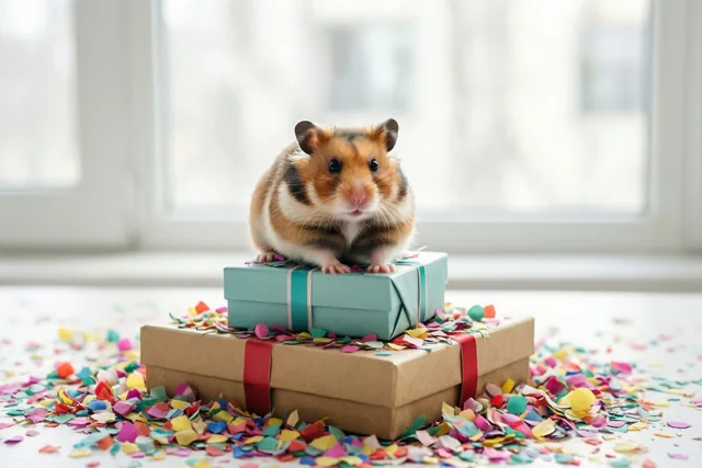 Een hamster boven op je geluk