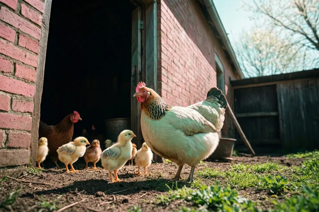 Lente op het boerenerf