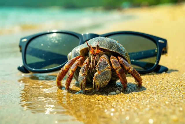 Strandgroetjes van een krabbetje