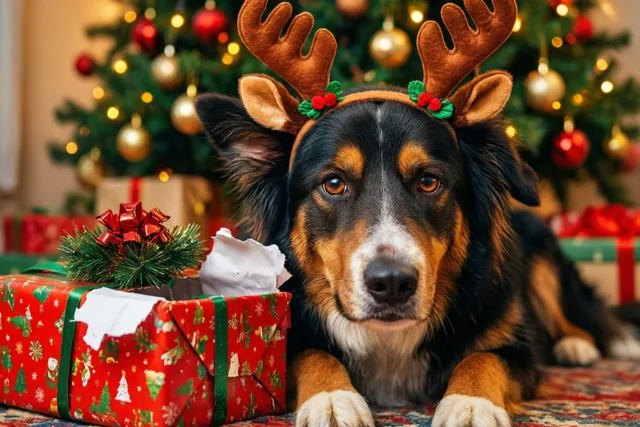 De hond kon niet wachten