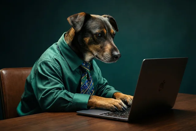 Deze hond gaat ervoor