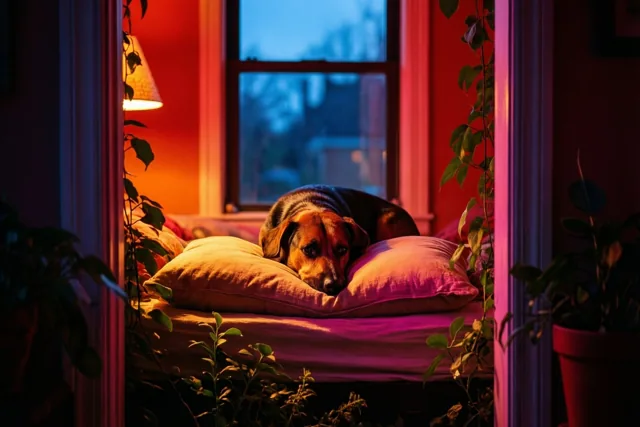 Deze hond is even onbereikbaar