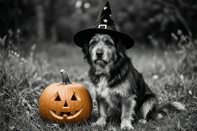 Een hond met heksenstreken