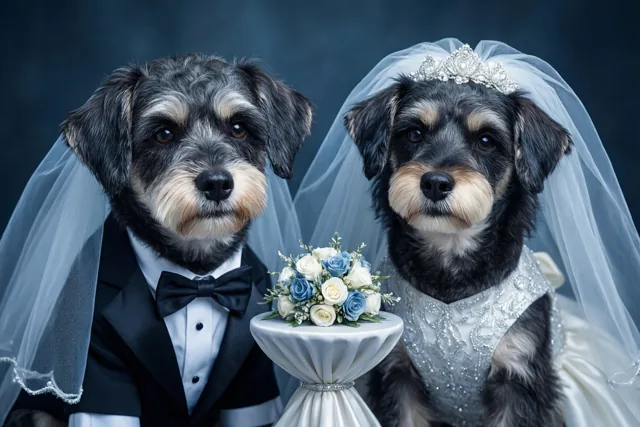 Twee honden zeggen ja