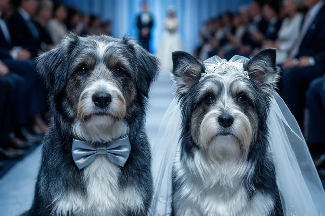 Twee honden zeggen ja