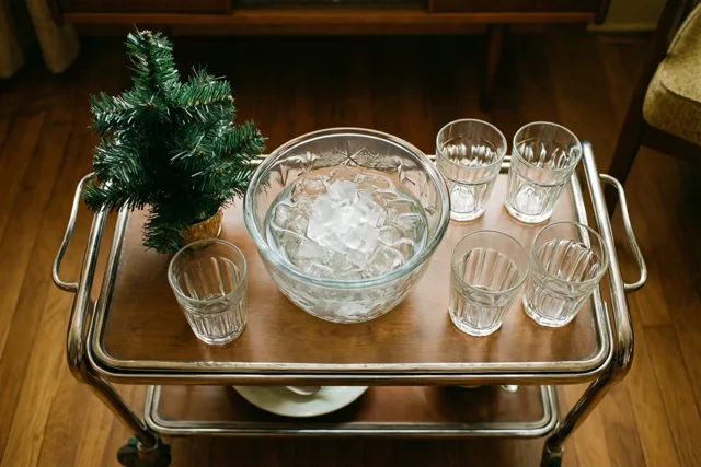 Vijf glazen vol kerstsfeer