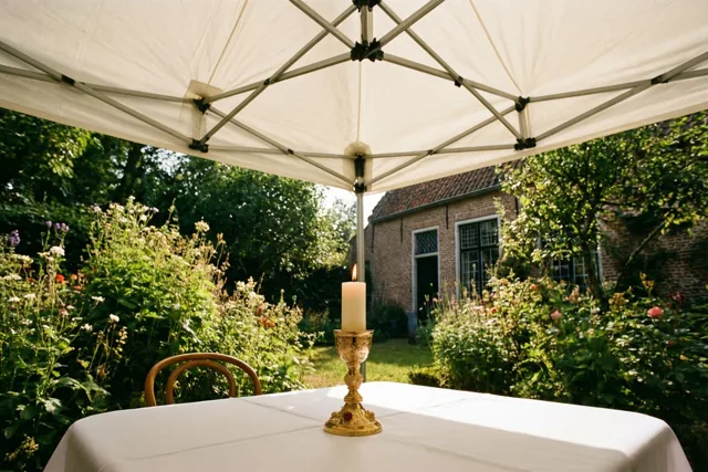 Communielicht bij de hoeve