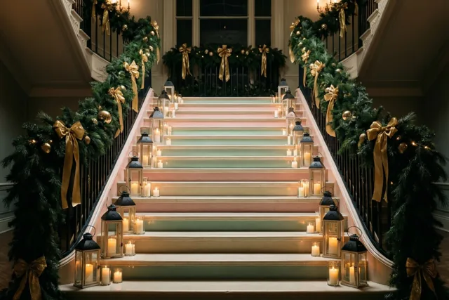 Een trap vol kerstglans
