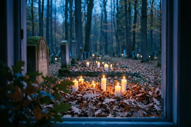 Door het raam een lichtje